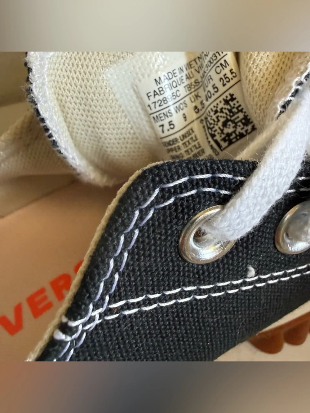 Converse Black White Brown Platform Sneakers